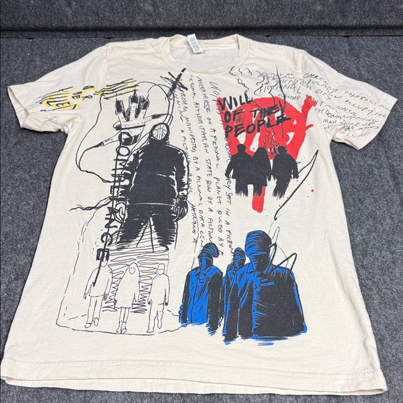 Will of The People Other - Will of The People a Bella Canvas Artistic Cream Tee with Red and Blue Accents